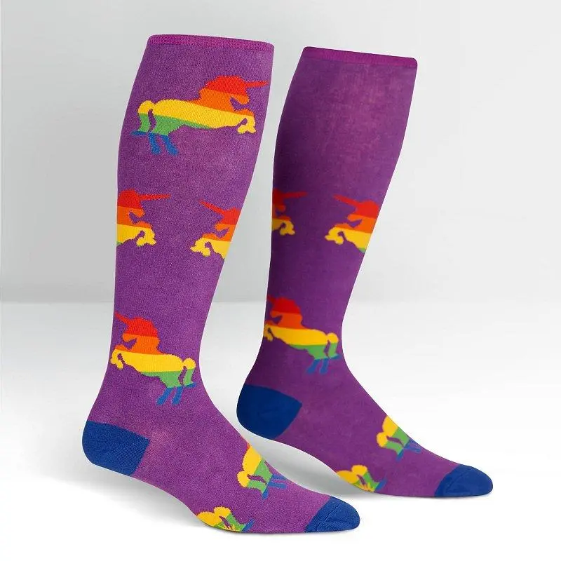 Sock It To Me Stretch Pride And Fabulous Knee High Socks 1