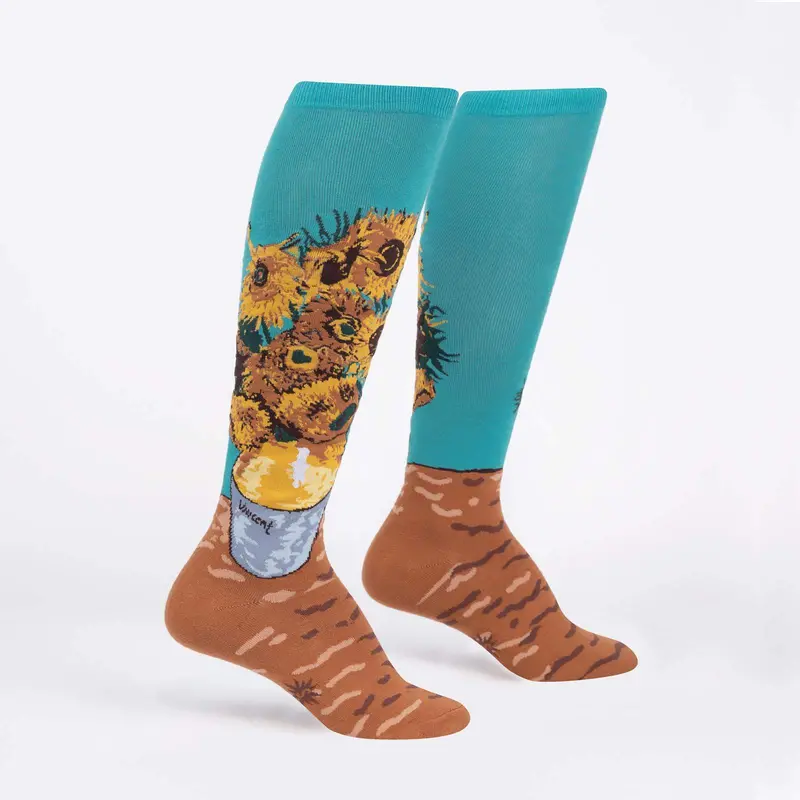 Sock It To Me Sunflowers Knee High Socks 1