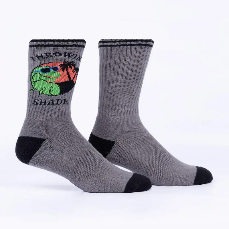 Sock It To Me Throwin Shades Ribbed Crew Athletic Socks 1