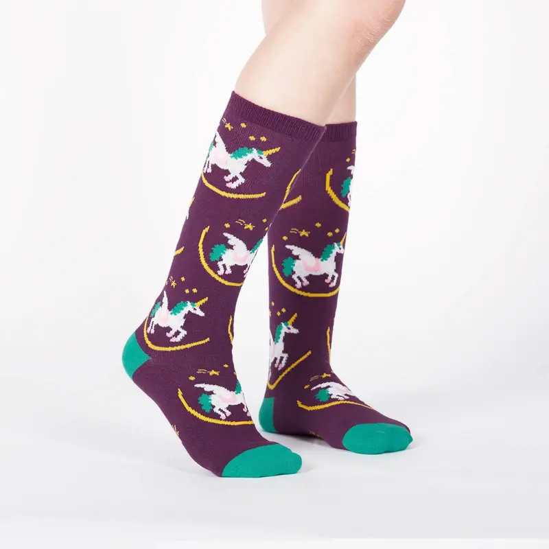 Sock It To Me Wish Upon A Pegasus Youth (Aged 3-6) Knee High Socks 1