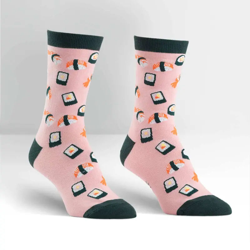 Sock It To Me Womens Sushi Womens Crew Socks 1