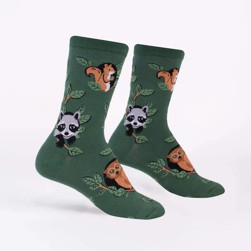 Sock It To Me Woodland Watchers Womens Crew Socks 1