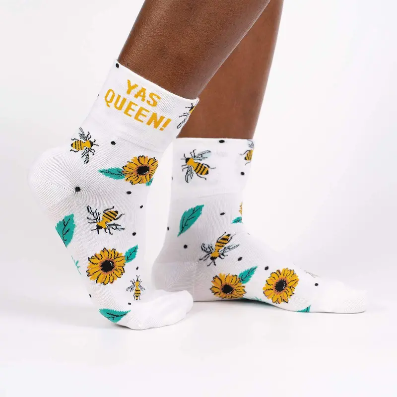 Sock It To Me Yas Queen Turn Cuff Crew Socks 1