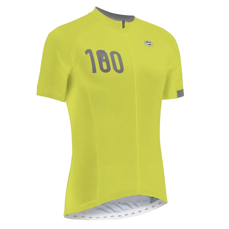 Solo Men's Century Short Sleeve Cycling Jersey - Sulphur Yellow 1
