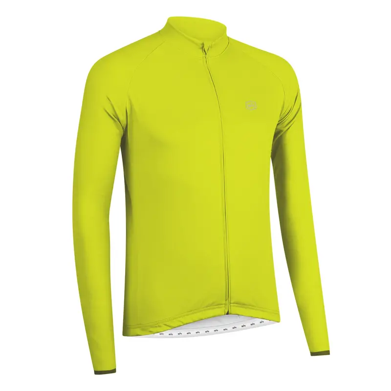Solo Men's Sun Protect Long Sleeve Cycling Jersey - Sulphur Yellow 1