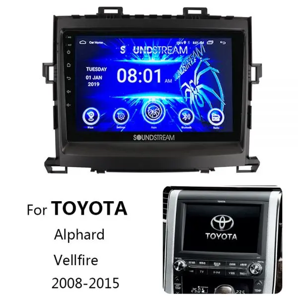 Soundstream Toyota Alphard / Vellfire (2008-2015) 916D 9″ Touch Screen Android Player 1