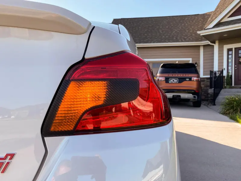 Special Edition Dark Smoke Carbon Fiber Tail Light Overlays - 2015+ Wrx / Sti 1