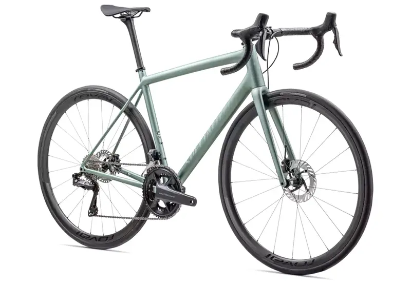 Specialized Aethos Pro, Shimano Ultegra Di2, Unisex Road Bike - Satin Metallic White Sage - Size 54 1