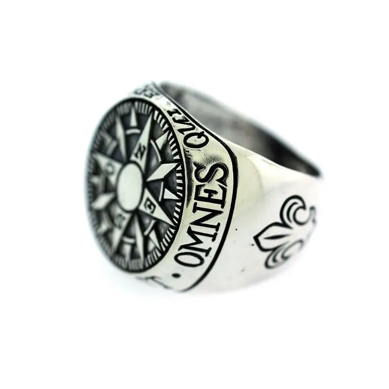 Sterling Silver Compass Ring 1