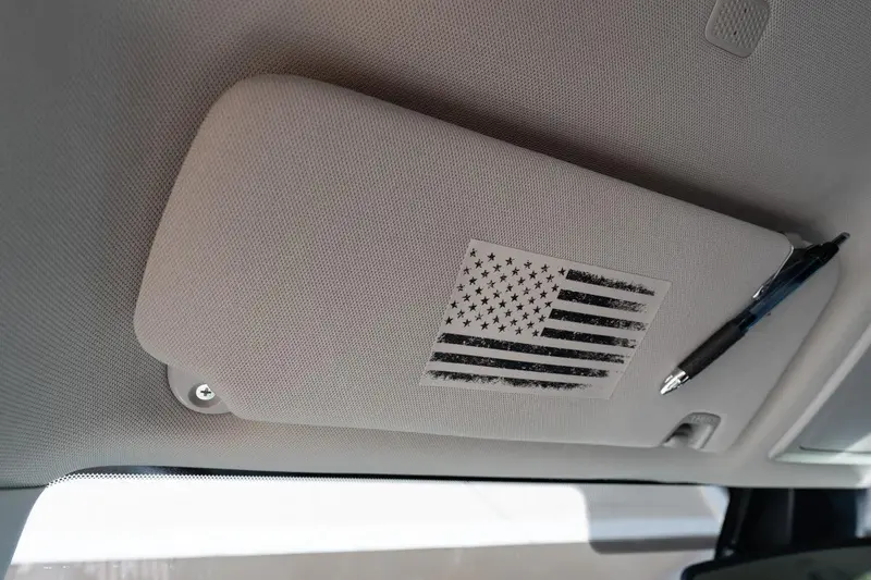 Sun Visor Airbag Label Distressed American Flag Overlays - 2016-2023 Tacoma 1