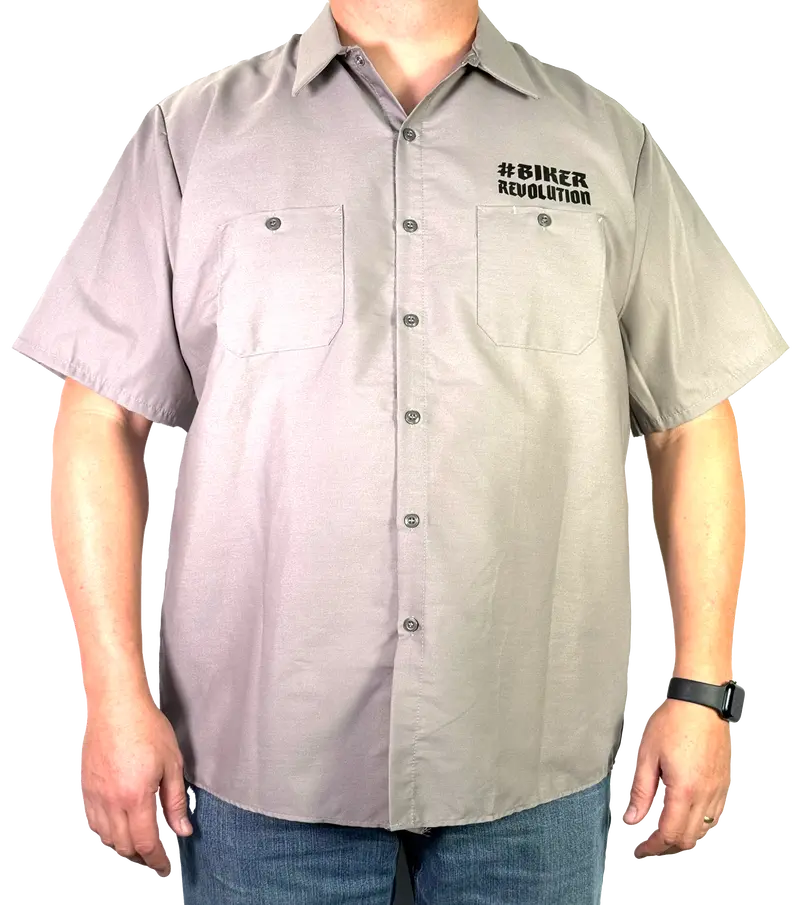 Support Mechanic Shop Shirt-Men's-Grey 1