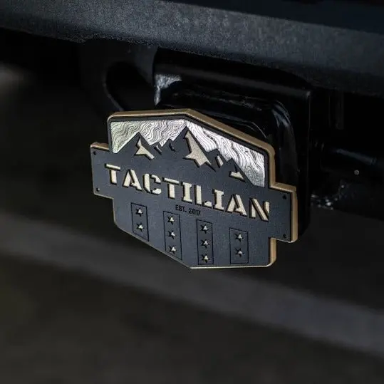 Tactilian Trailer Hitch Cover With Mountain Design 1