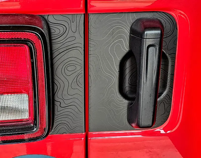 Tailgate Handle Graphic Decal for 2018+ Jeep Wrangler JL