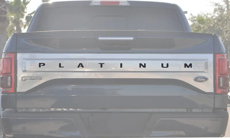 Tailgate Letter Inserts - 2015-2017 F-150 Platinum 1