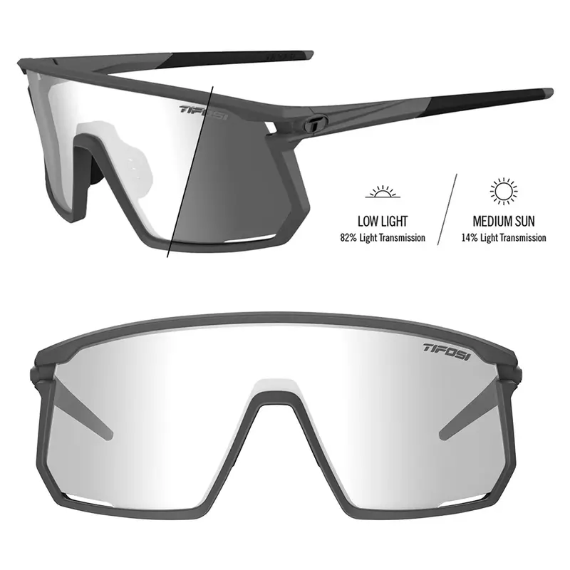 Tifosi Moab Gunmetal, Unisex Cycling Sunglasses, Light Night Phototec Lens 1