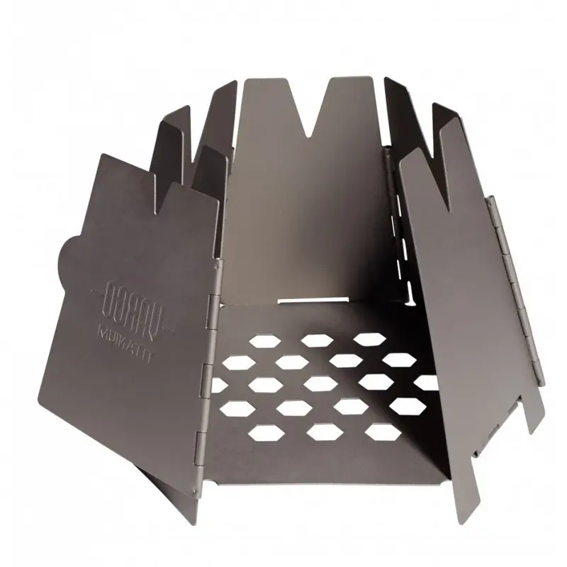 Titanium Hexagon Fold-Flat Wood Stove 1