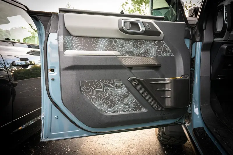 Topo Front Interior Upper Door Card Insert Overlays (Printed Series) - 2021+ Bronco 4 Door 10