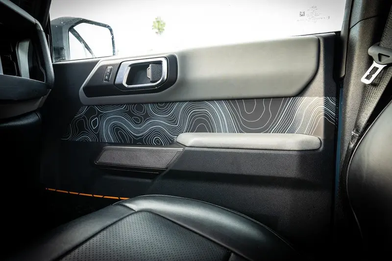 Topo Front Interior Upper Door Card Insert Overlays (Printed Series) - 2021+ Bronco 4 Door 7