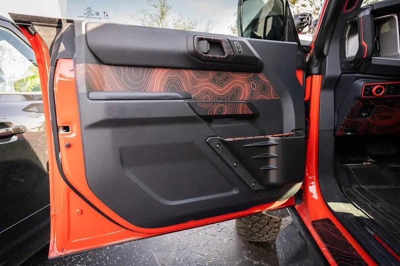 Topo Interior Front Door Grab Handle Overlay Kit (Printed + Laser Series) - 2021+ Bronco 2