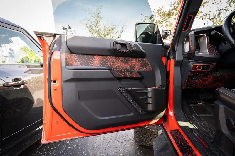 Topo Interior Front Door Grab Handle Overlay Kit (Printed + Laser Series) - 2021+ Bronco 3