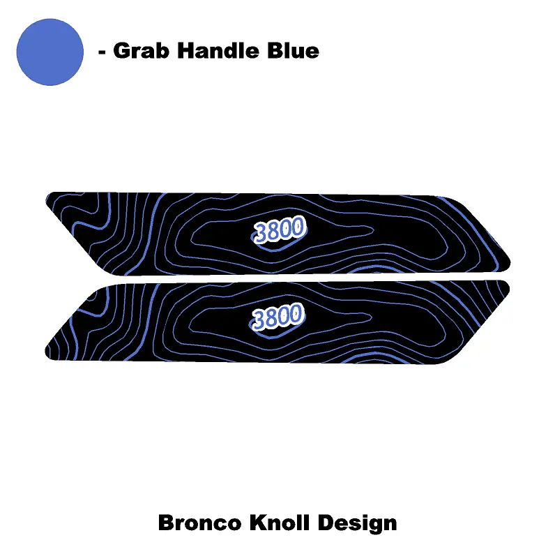 Topo Interior Front Door Grab Handle Overlay Kit (Printed + Laser Series) - 2021+ Bronco 48