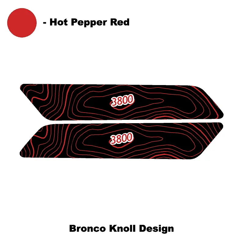Topo Interior Front Door Grab Handle Overlay Kit (Printed + Laser Series) - 2021+ Bronco 49
