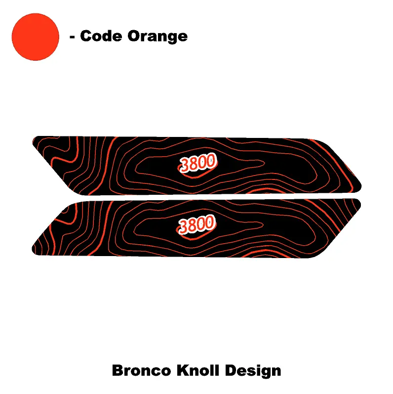 Topo Interior Front Door Grab Handle Overlay Kit (Printed + Laser Series) - 2021+ Bronco 54