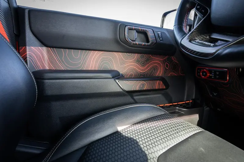 Topo Interior Front Door Grab Handle Overlay Kit (Printed + Laser Series) - 2021+ Bronco 7