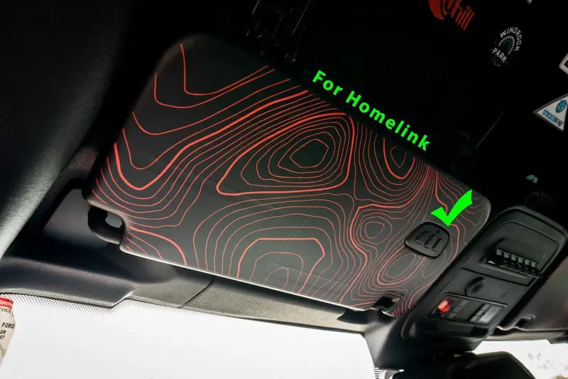Topo Interior Sun Visor Overlays (Printed Series) - 2021+ Bronco (With Homelink) 1