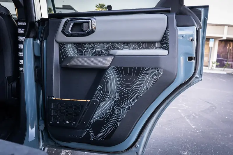 Topo Rear Interior Lower Door Card Insert Overlays (Printed Series) - 2021+ Bronco 4 Door 2