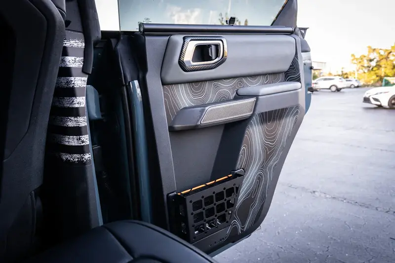Topo Rear Interior Lower Door Card Insert Overlays (Printed Series) - 2021+ Bronco 4 Door 3