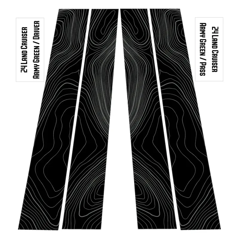 Topographic B Pillar Overlays - 2024+ Land Cruiser / Gx 550 2