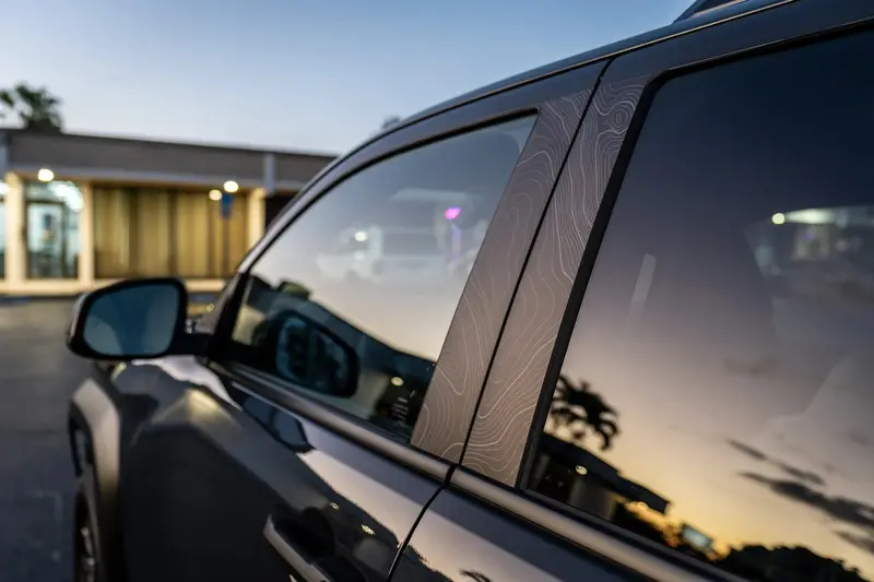 Topographic B Pillar Overlays - 2024+ Tacoma Double Cab / 2025+ 4Runner 6