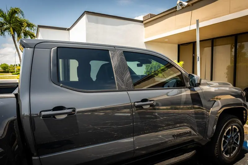 Topographic B Pillar Overlays - 2024+ Tacoma Double Cab / 2025+ 4Runner 7