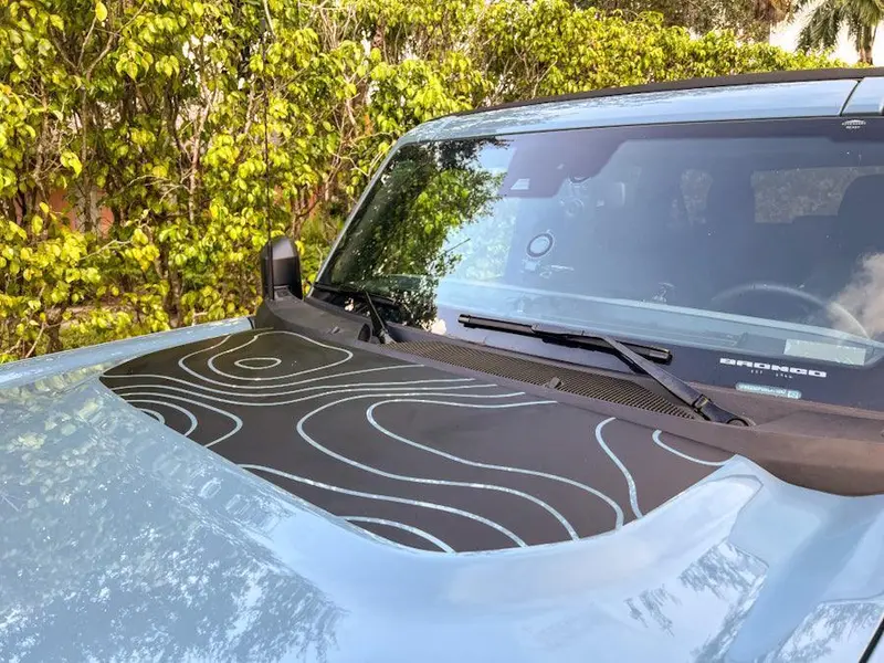 Topographic Map Hood Overlay - 2021+ Bronco 1