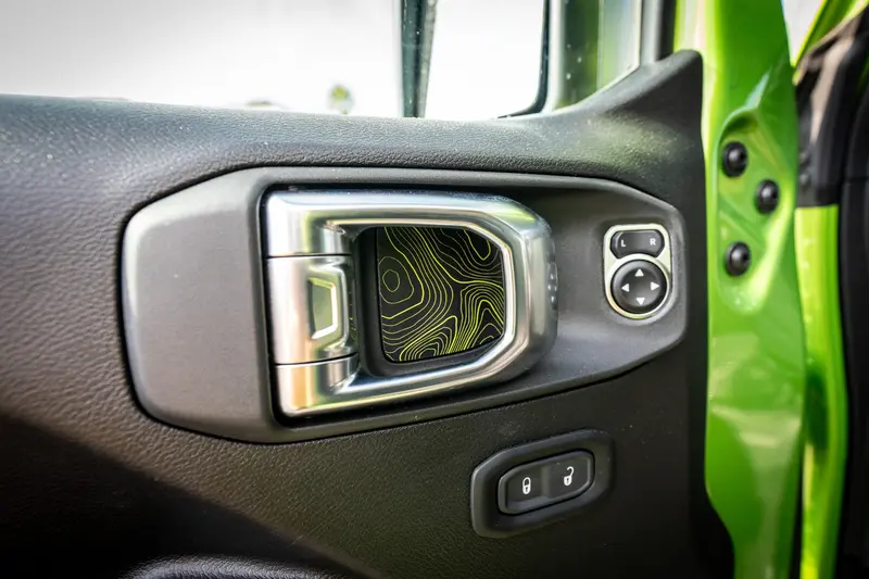 Topographic Map Interior Door Cup Overlays - 2018+ Wrangler Jl / Gladiator Jt 1