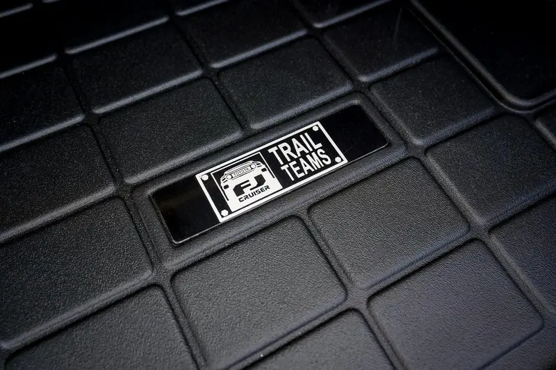 Toyota Fj Cruiser "Trail Teams" Weathertech Floor Mat Logo (Etched Metal) - Universal 1