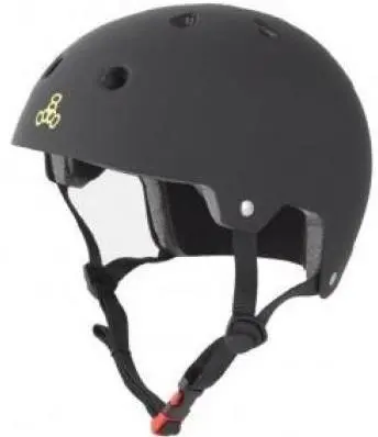 Triple 8 Certified Helmet Ss All Black Rubber 1