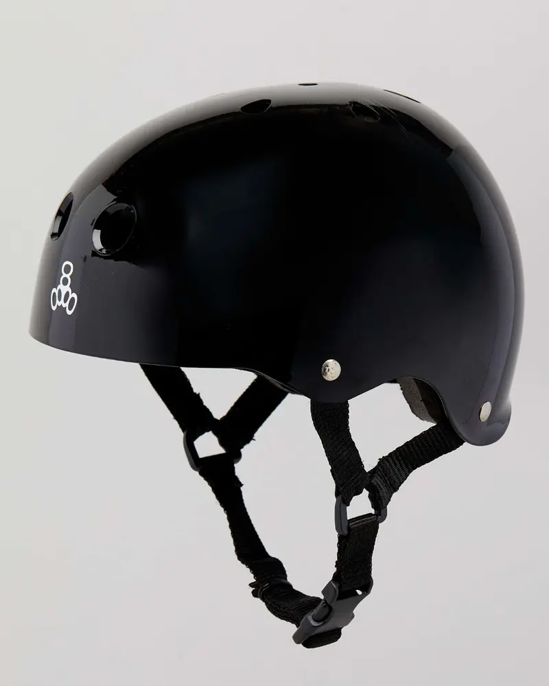 Triple 8 Certified Helmet Ss Black Gloss 1