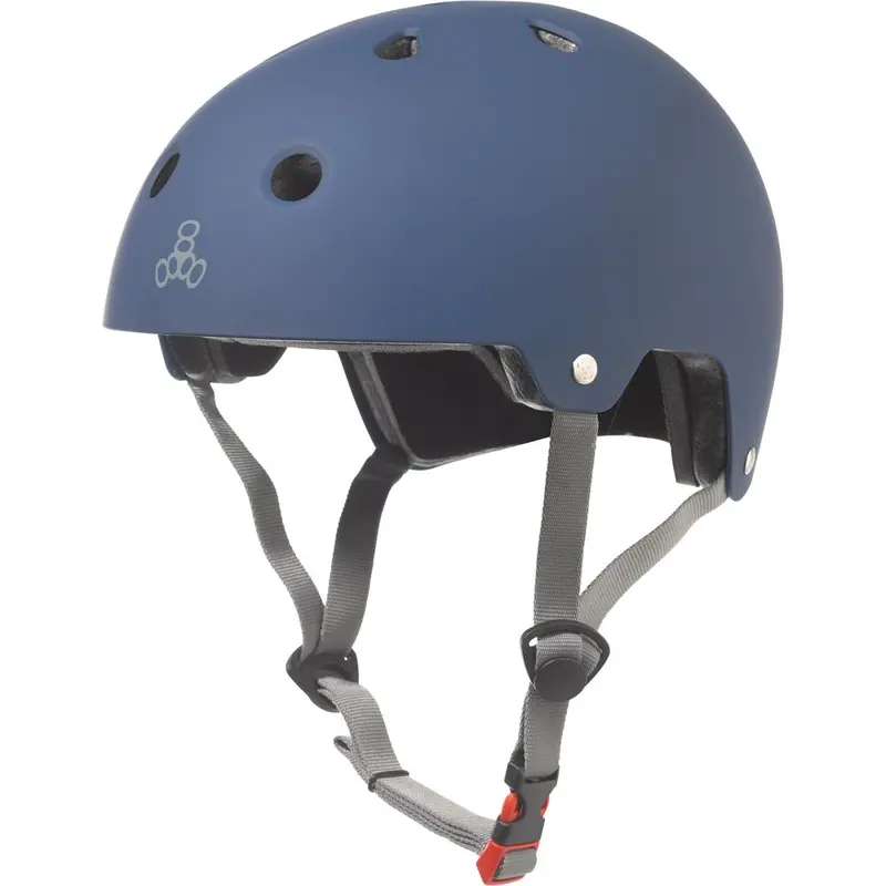 Triple 8 Certified Helmet Ss Blue Rubber 1