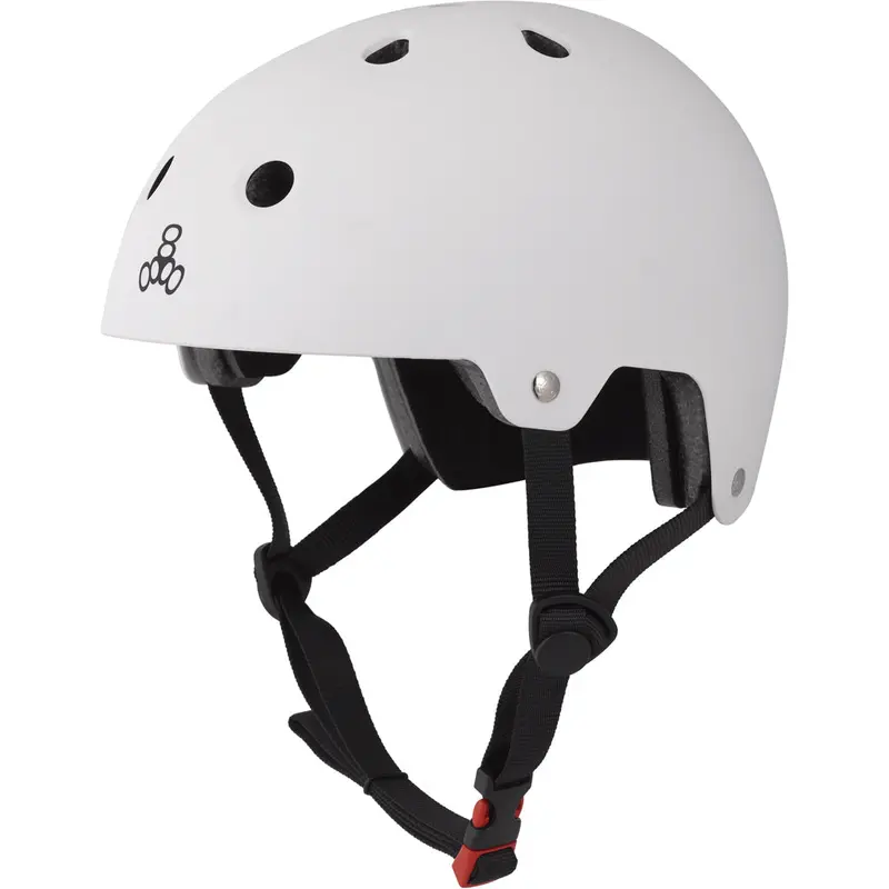 Triple 8 Certified Helmet White Rubber 1