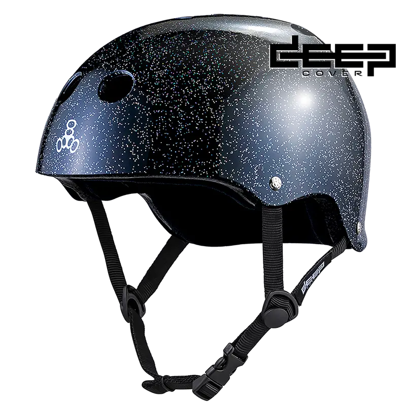 Triple 8 Deep Cover Helmet Black Glitter 1