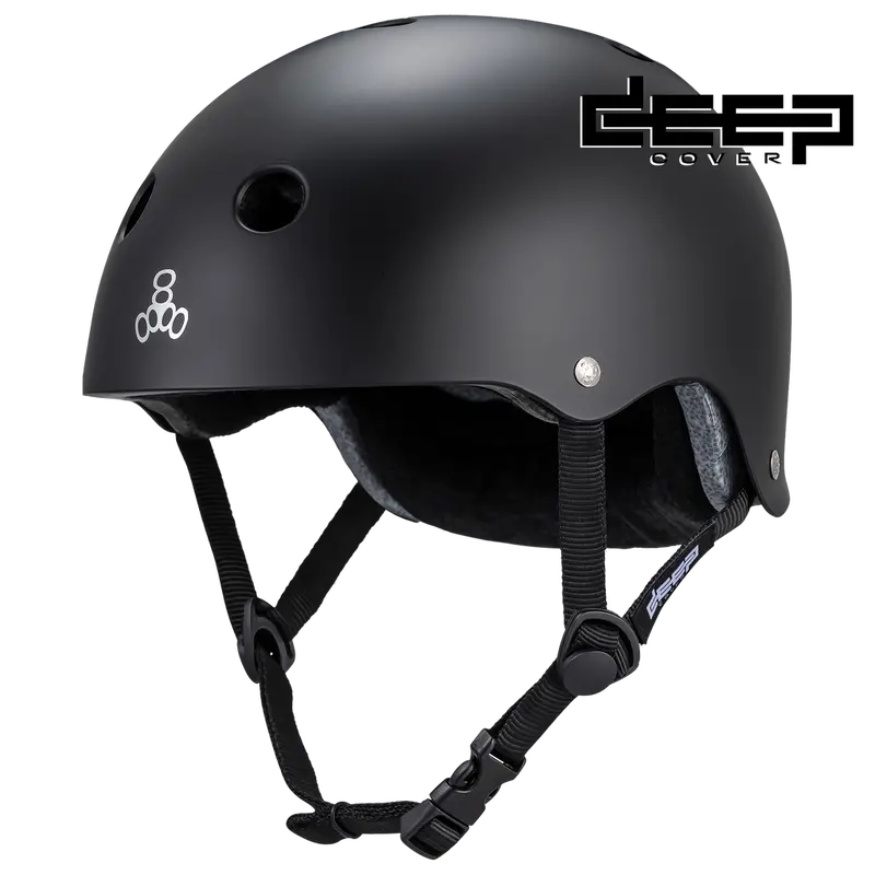 Triple 8 Deep Cover Helmet Black Matte 1