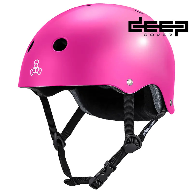 Triple 8 Deep Cover Helmet Pink Glossy 1