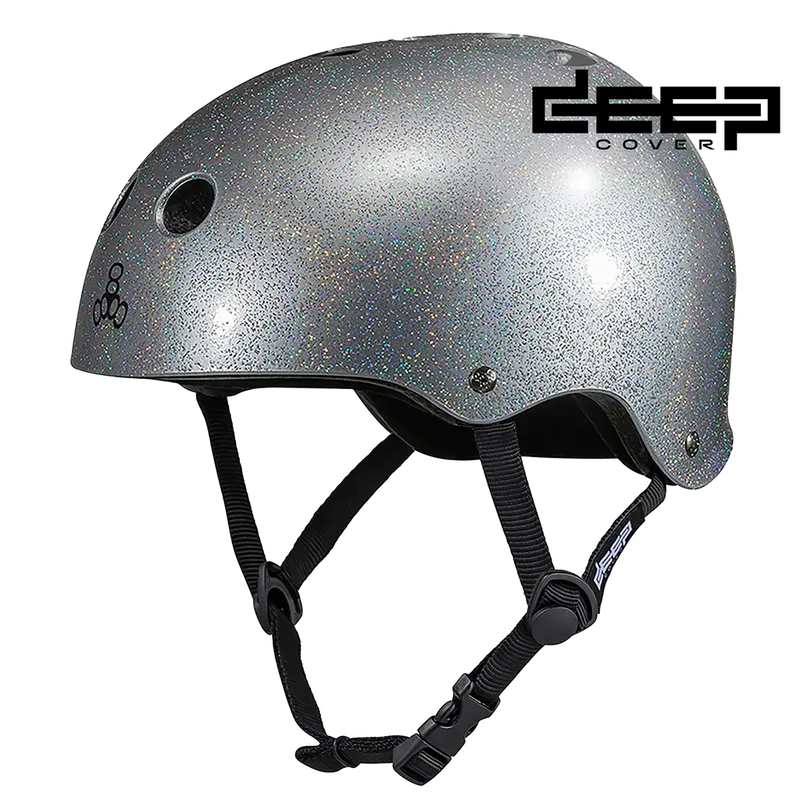 Triple 8 Deep Cover Helmet Silver Glitter 1