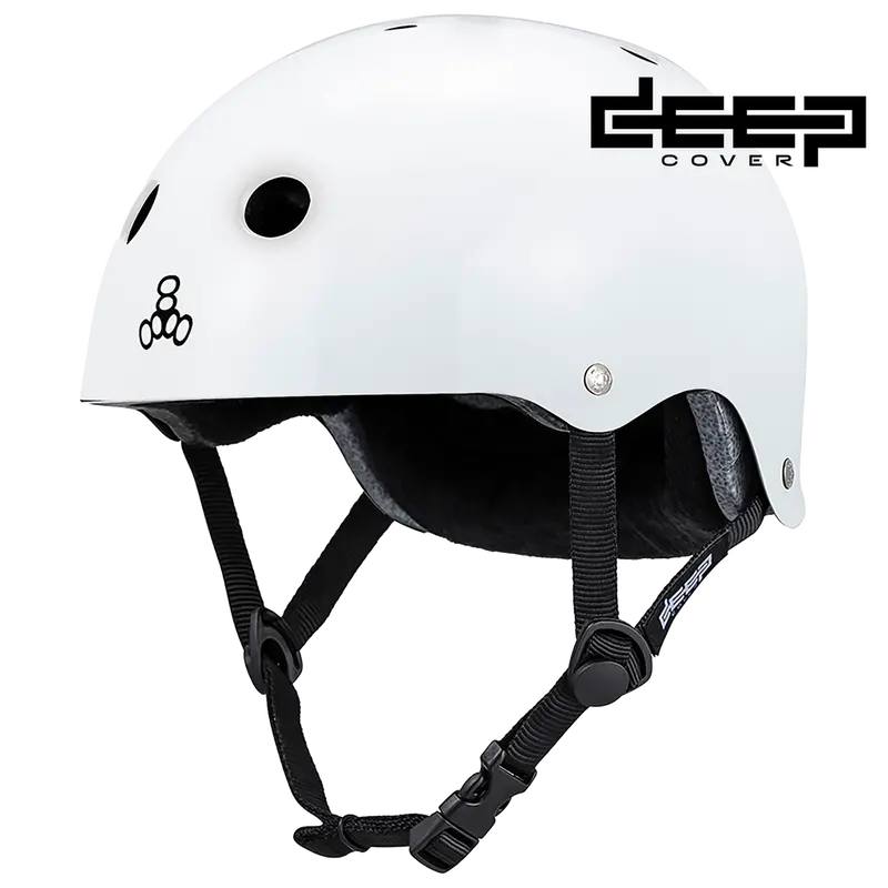 Triple 8 Deep Cover Helmet White Glossy 1