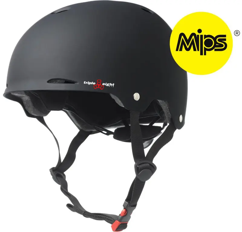 Triple 8 Gotham Mips Helmet Ss Black Rubber 1