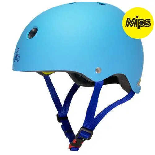 Triple 8 Helmet Derby Mips Blue Matte 1