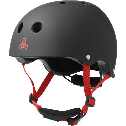 Triple 8 Lil 8 Certified Youth Helmet Black Rubber 1
