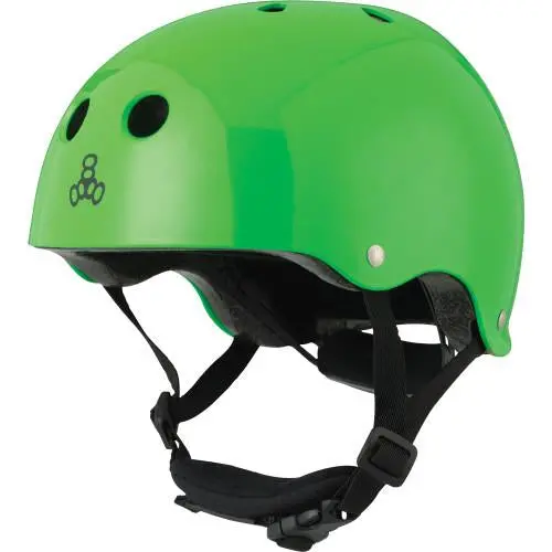 Triple 8 Lil 8 Certified Youth Helmet Neon Green Gloss 1